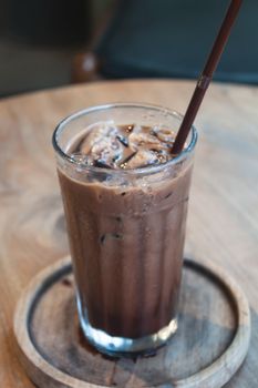 Iced coffee in coffee shop, stock photo