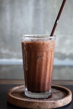 Iced coffee in coffee shop, stock photo