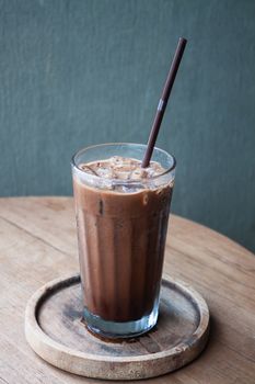 Iced coffee in coffee shop, stock photo