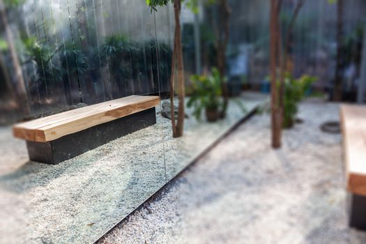 Garden decorated in coffee shop, stock photo