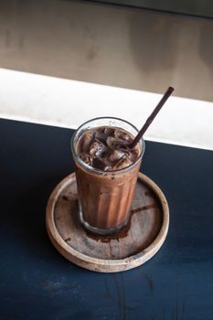 Iced coffee in coffee shop, stock photo