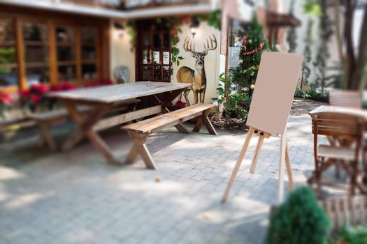 Garden decorated in coffee shop, stock photo