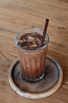 Iced coffee in coffee shop, stock photo