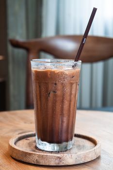 Iced coffee in coffee shop, stock photo