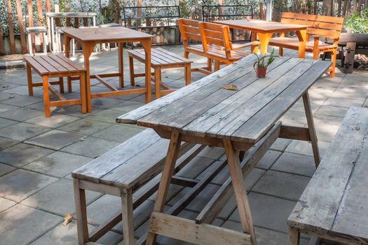 Garden decorated in coffee shop, stock photo