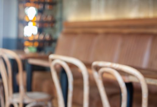 Table and chairs in coffee shop, stock photo