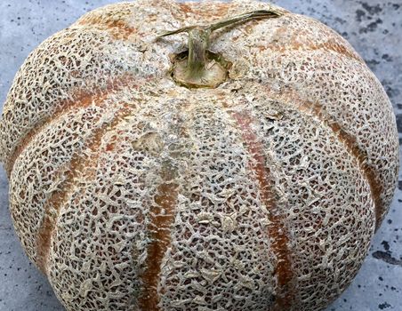 Musk melon fruit kept for sale in the market during summer season