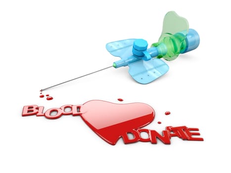 3d Illustration of Blood Donation, Save Life.