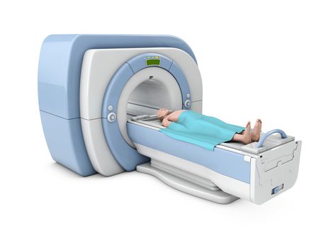 Mri Scanner. Magnetic Resonance Imaging of body. Medicine diagnostic Concept 3d Illustration