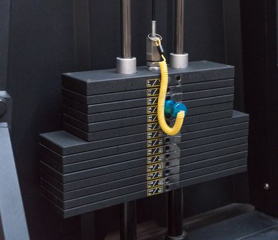 stack weights in gym bodybuilding equipment