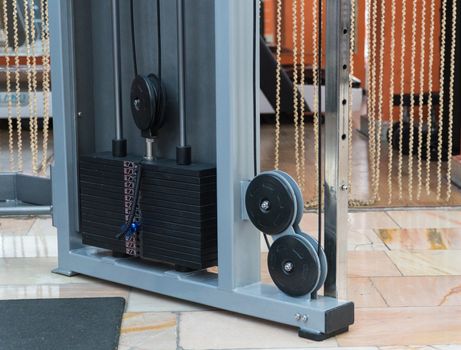 stack weights in gym bodybuilding equipment