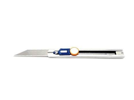 Stainless cutter knife isolated on white background.