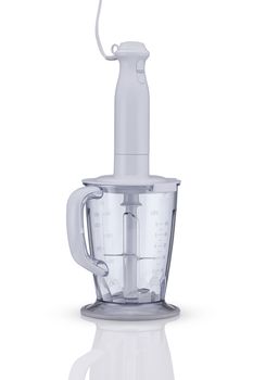 electric blender with the container on a white background. kitchen appliances