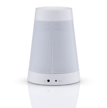music speaker in the shape of a cone on a white background.