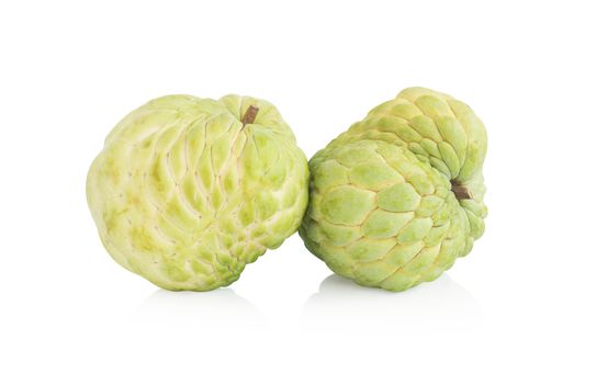 Fresh ripe Sugar apple or custard apple fruit isolated on white background