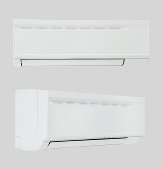 home air conditioning on a white background with two viewing angles