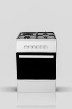 modern household kitchen oven on a white background