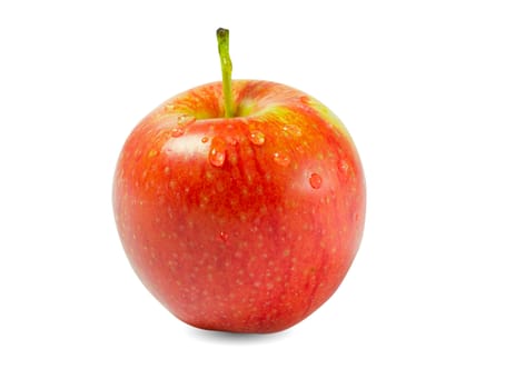 Fresh red apple isolated on white background. Close up of Apple.