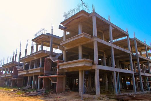 New construction of big building, sonipat, haryana, july 2019 Photo : Technical Maanav / Yaymicro.com