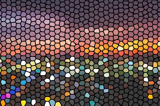 The Hexagon Rainbow background and pastel color. Cute bright multicolor purple blue green yellow orange pink red stripe Abstract backdrop.