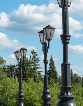 lamppost against the sky in the Park