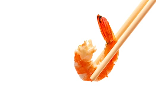 Cooked shrimp isolated on a white background. Food and object. 