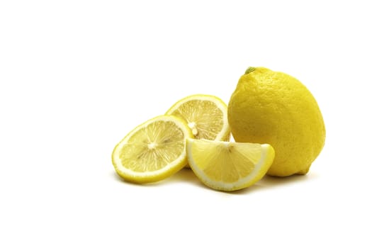 Fresh lemon isolated on white background. Food and healthy concept.