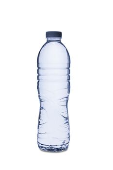 A Plastic bottle with clipping path isolated on a white background.