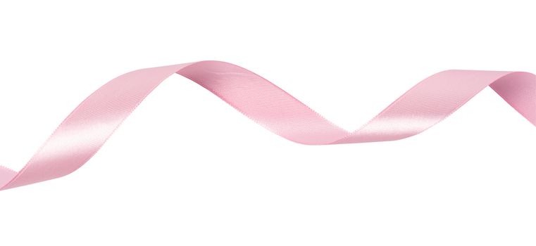 A pink ribbons isolated on a white background with clipping path.