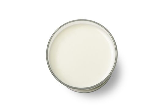 Milk isolated on a white background. Glass of milk with clipping path. Drink and healthy concept.