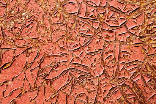 Rusted plate of metal forming artistic texture