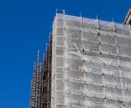 Construction site during progress found in german towns.