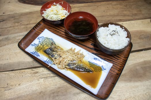 set of traditional Japanese food on the tableset of traditional Japanese food on the table