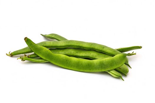 Green beans isolated on a white background 