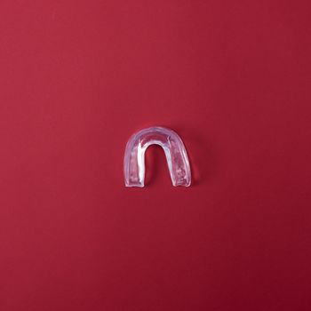 white silicone cap for teeth, protective object for athletes