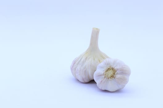 Fresh garlic isolated on white background