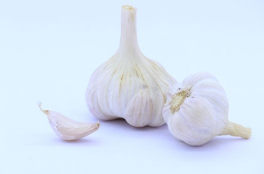 Fresh garlic isolated on white background