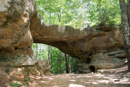 Princess Arch sandstone arch in Red River Gorge State Park in Kentucky.