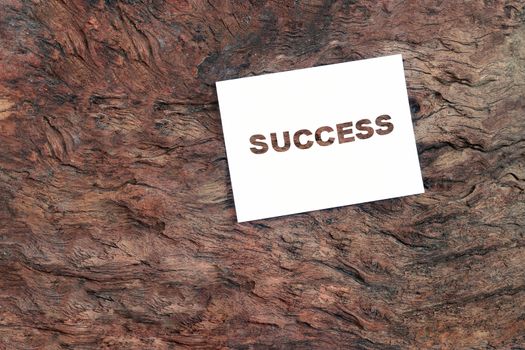 Inspiration concept, White paper cutting is the word "SUCCESS"