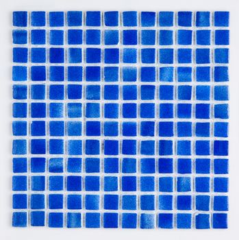 little blue ceramic tile, top view, majolica. for the catalog