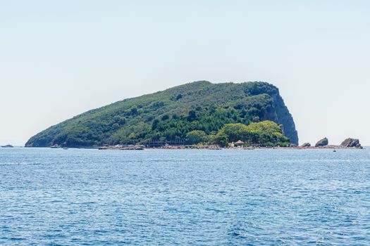 St. Nicholas Island in the bay near the town of Budva in Montenegro 