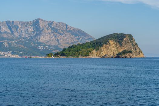 St. Nicholas Island in the bay near the town of Budva in Montenegro 