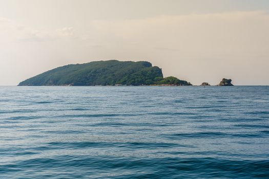 St. Nicholas Island in the bay near the town of Budva in Montenegro 