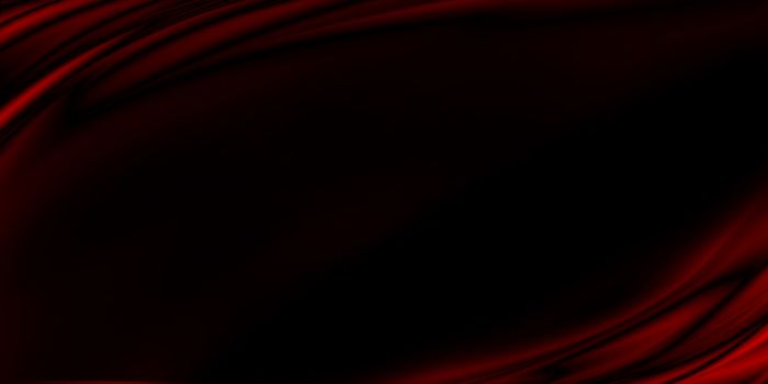 Red luxury fabric on black background with copy space