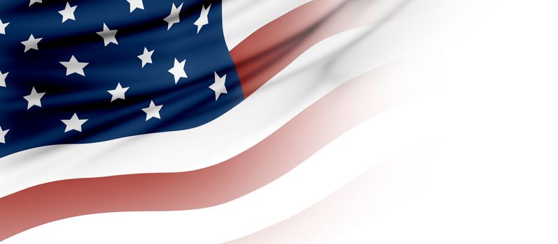 USA or American flag background with copy space