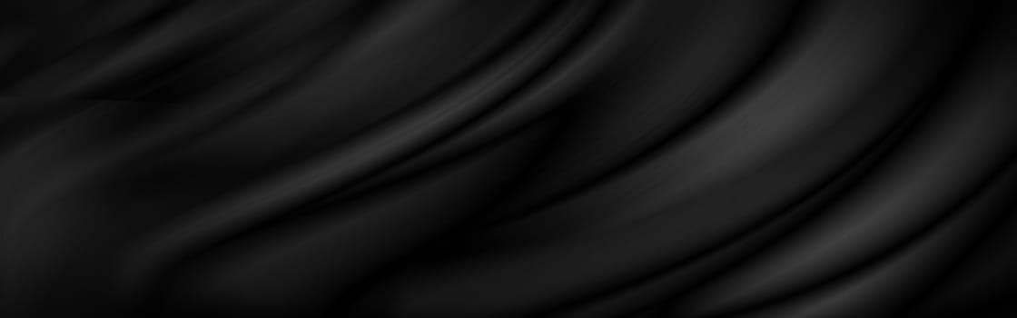 Black luxury fabric background with copy space