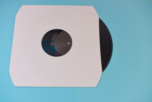 Vinyl record isolated against colorful background