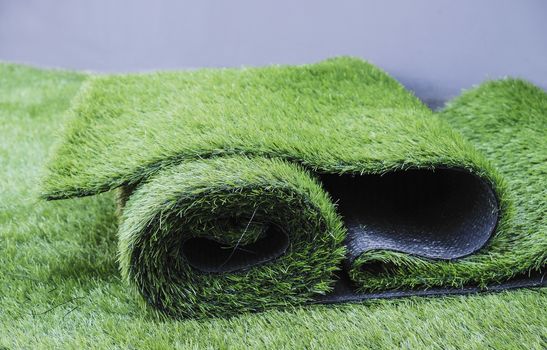 Artificial grass in the garden