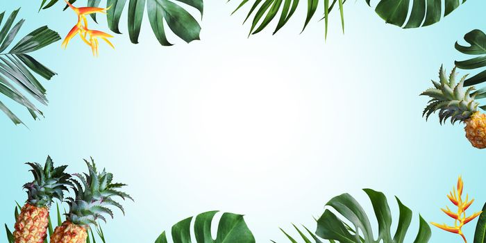 Summer tropical background with copy space