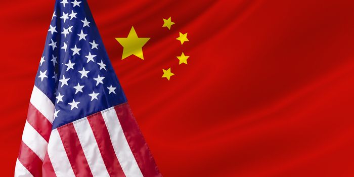 USA and China flag background